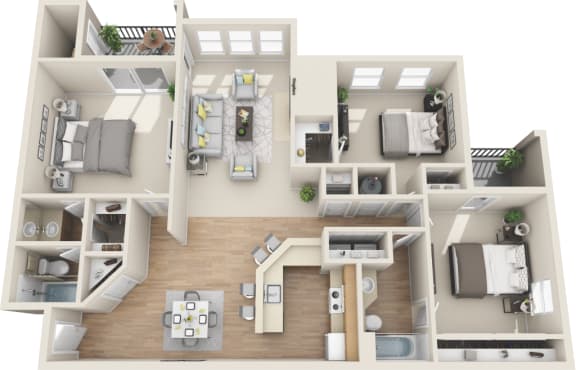 3 Bedroom | 2 Bath at Middletown Ridge Apartments, Connecticut, 06457