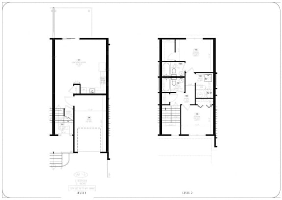 2 bed 2 bath floor plan at Pleasant View Estates, Griswold, 06351