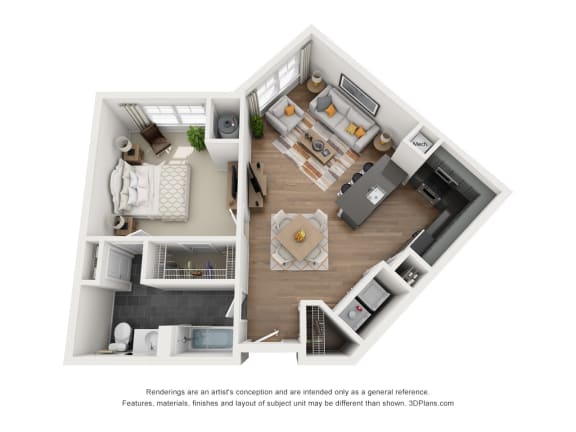 Colonial| 1 bed - 1 Bath at Riverwalk, Conshohocken, PA