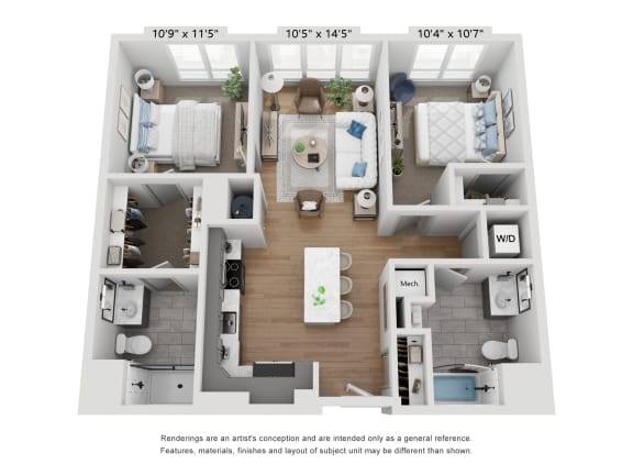 2 bed 2 bath at Seacoast Residences Apartments, Maine, 03904