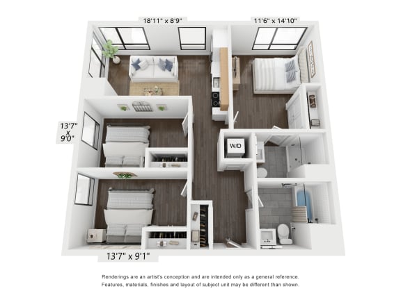 3 Bed / 2 Bath