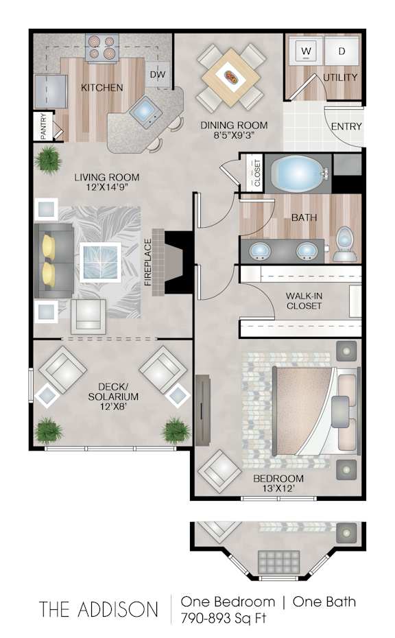 The Addison Floor Plan at Harbor Village at the Commons, Wakefield, Rhode Island