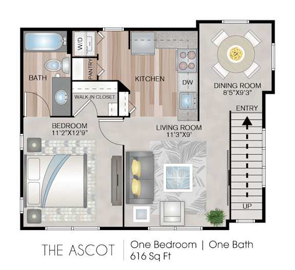 The Ascot Floor Plan at Harbor Village at the Commons, Wakefield, Rhode Island