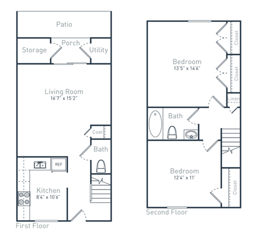 2 bed 1.5 bath A at Courthouse Green Apartments, Chesterfield , Virginia
