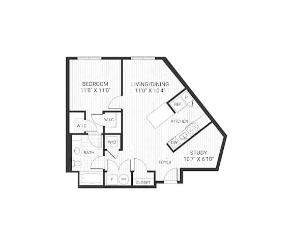 A black and white image of a house floor plan.