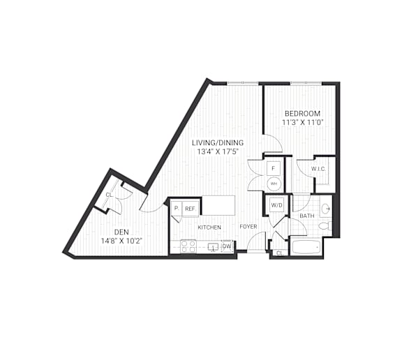 A black and white image of a house floor plan.