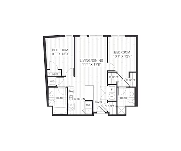 A black and white image of a house floor plan.