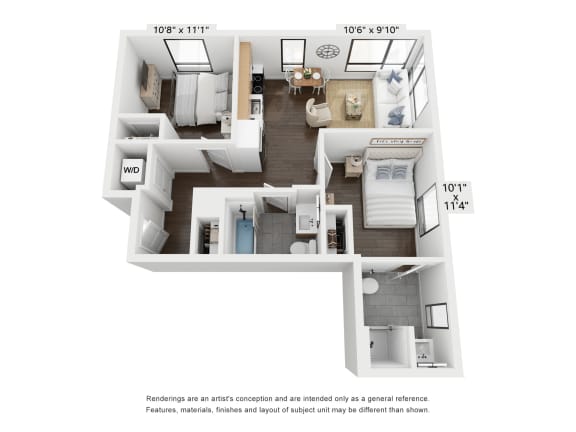 2 bedroom floor plan