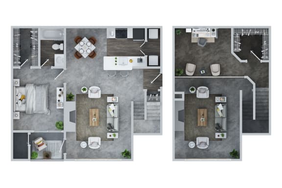 1 BED - 1 BATH | Whitney East W/Loft at Town Walk at Hamden Hills, Connecticut, 06518