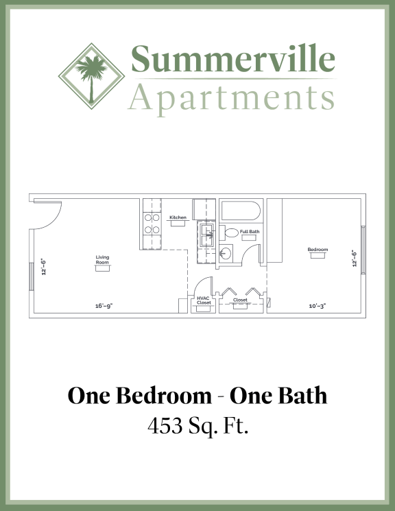 a blueprint of a one bedroom one bath floor plan of a house
