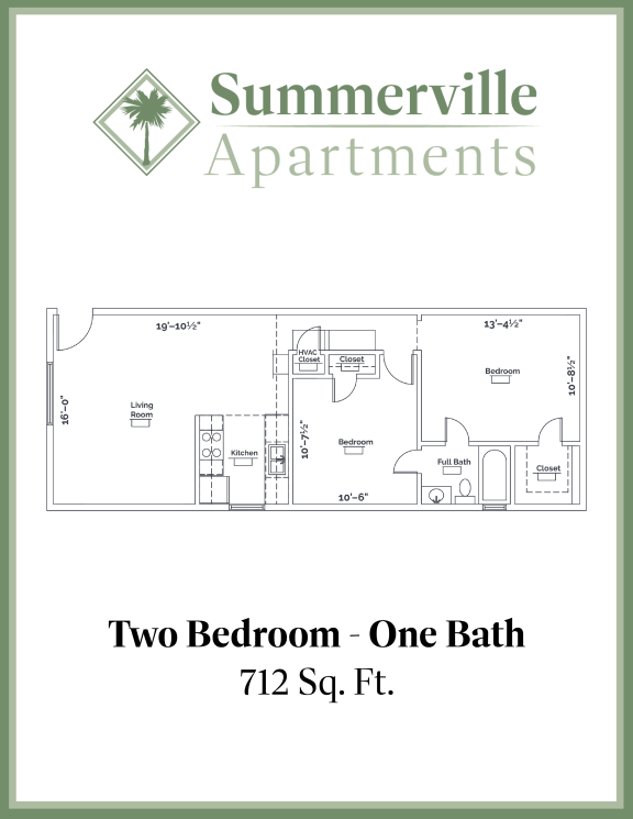 a diagram of two bedrooms and one bath with a floor plan of a house