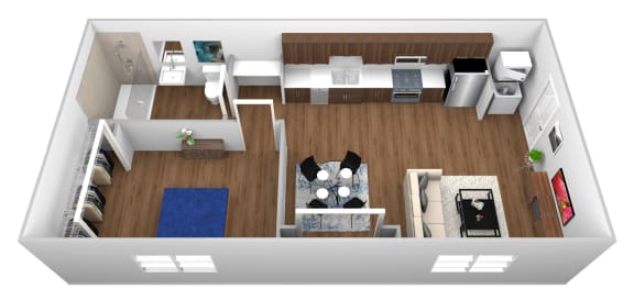 1 Bed 1 Bath C at The Fairfax Flats Apartments, Los Angeles, CA