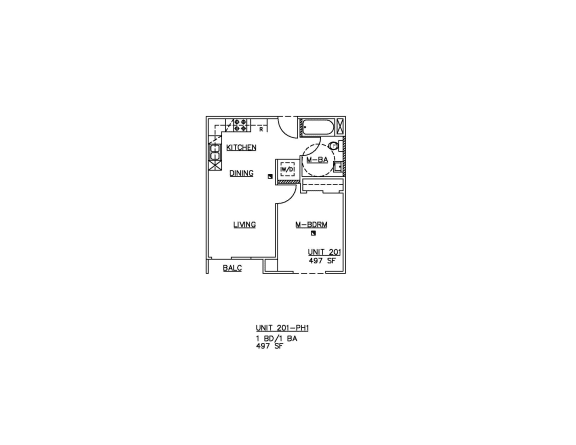 1 bedroom 1 bath D at The Fairfax Flats Apartments, California