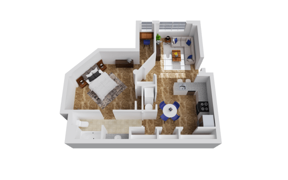 a sq. ft. apartment in a city