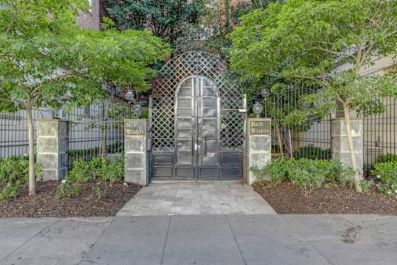 Gated Entrance at Park Wilshire, Los Angeles California