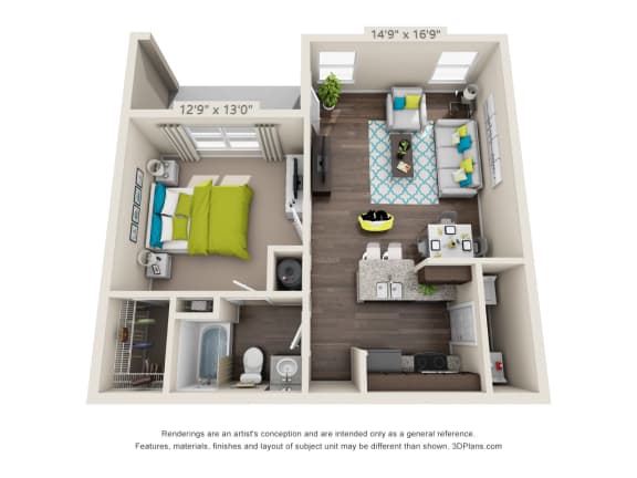 A1G Floor Plan at Echo at Lake Norman, North Carolina, 28117