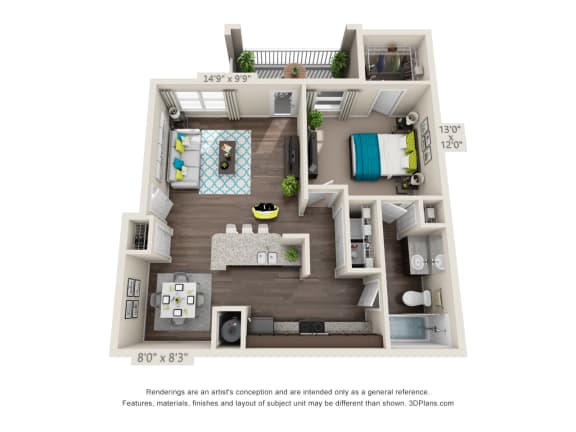 A6 Floor Plan at Echo at Lake Norman, North Carolina