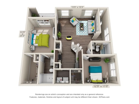 B2 Floor Plan at Echo at Lake Norman, Mooresville, NC 28117