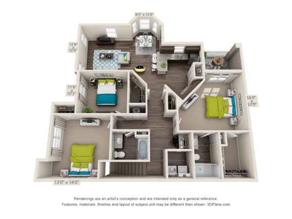 C3 Floor Plan at Echo at Lake Norman, Mooresville