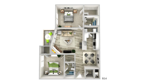 B3d--2 Bed/ 2 Bath