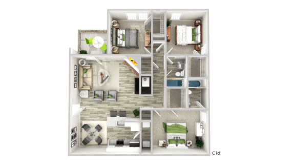 C1d-- 3 Bed/ 2 Bath