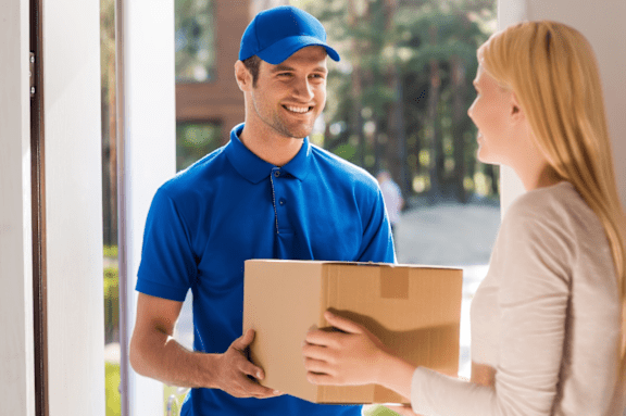 package being delivered to a resident at The Orleans of Decatur, Georgia, 30033