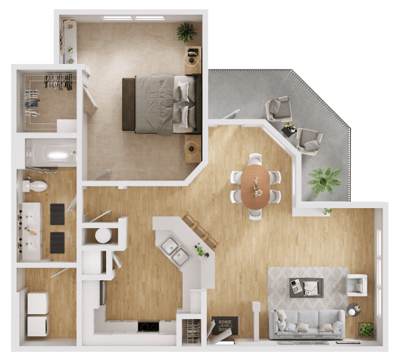 a floor plan of a two bedroom apartment