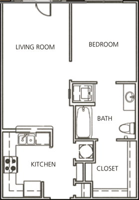 Toulouse floor plan at The Orleans of Decatur, Georgia, 30033