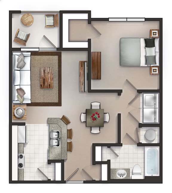 York Floor Plan at Lakeside Villas, Hampton, Georgia