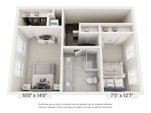 3 bed 1 bath B at Eden & Main 55+ Apartments, Connecticut, 06489