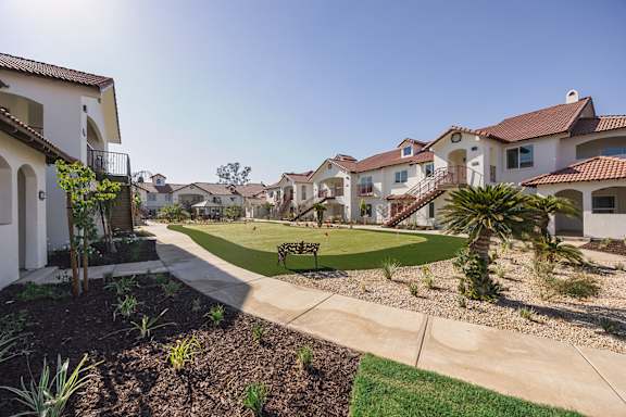 A Sunny Day in a Residential Neighborhood at The Villas at Ellis Manor, Fresno, CA