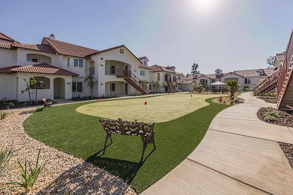 Golf Course with Bench at The Villas at Ellis Manor, Fresno, 93720