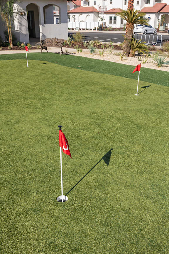 A Golf Course with Red Flag at The Villas at Ellis Manor, Fresno