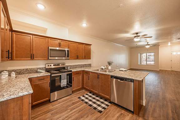 Separate Kitchen Area at The Villas at Ellis Manor, Fresno, CA, 93720