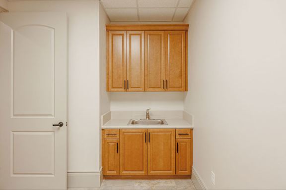 A Small Kitchen Countertop at The Villas at Ellis Manor, Fresno