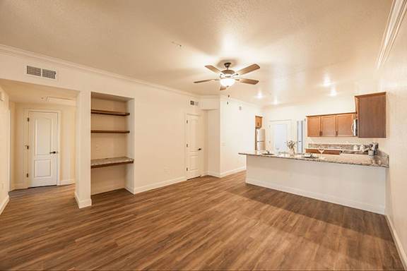 A Room with Book Shelf at The Villas at Ellis Manor, Fresno, California