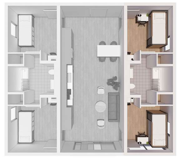 Floor Plan  A series of images showing different views of a bathroom layout.