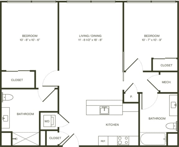 a schematic diagram of a floor plan of a house