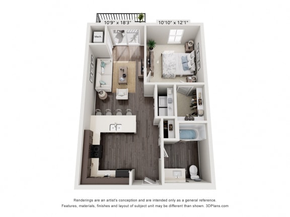 a 1 bedroom floor plan  sierra  2100 sq ft