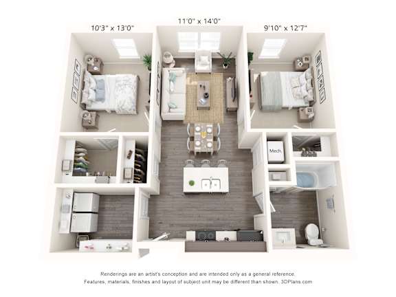 a 1 bedroom floor plan  woodland commons apartments