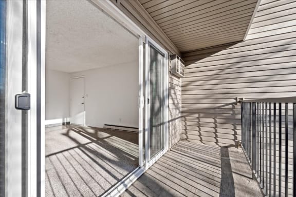 Large apartment balcony at Talavera Apartments in Boise ID.