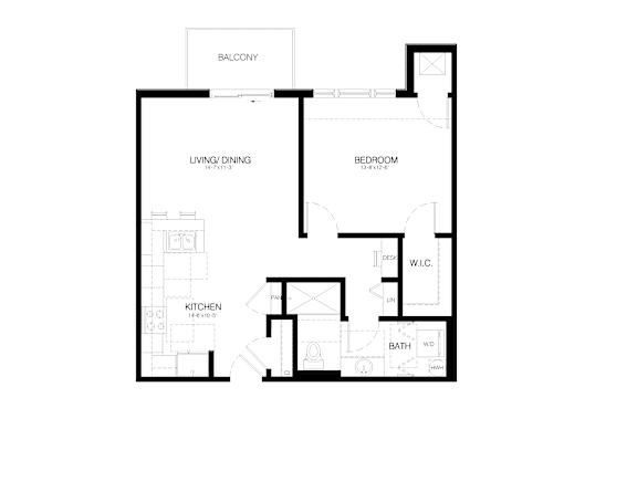 A black and white image of a floor plan for a home.