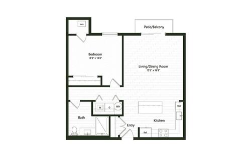 Floor Plan  1B-1A