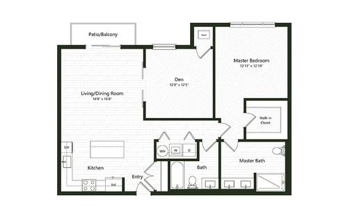 Floor Plan  1B-D