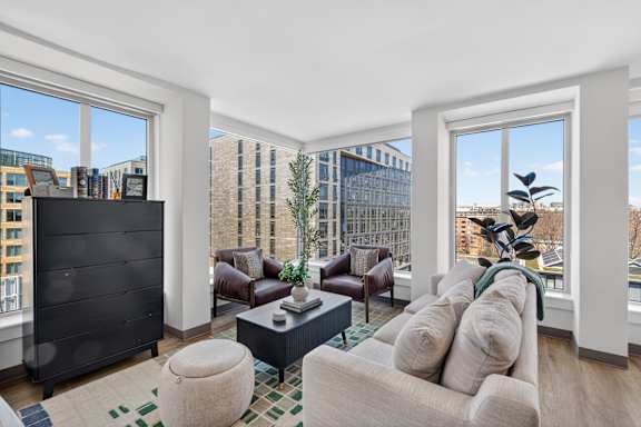 Luxury Living Room at Reflections at the Wharf, Washington, District of Columbia