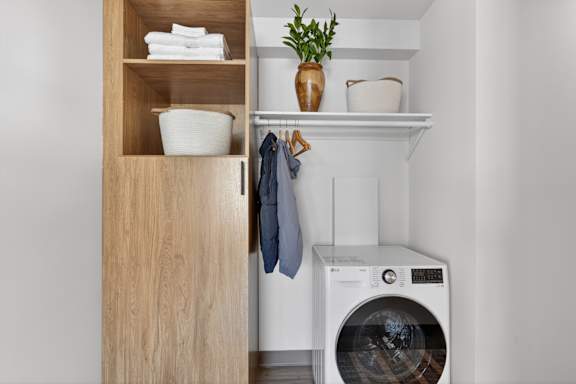 Laundry Area at Reflections at the Wharf, Washington