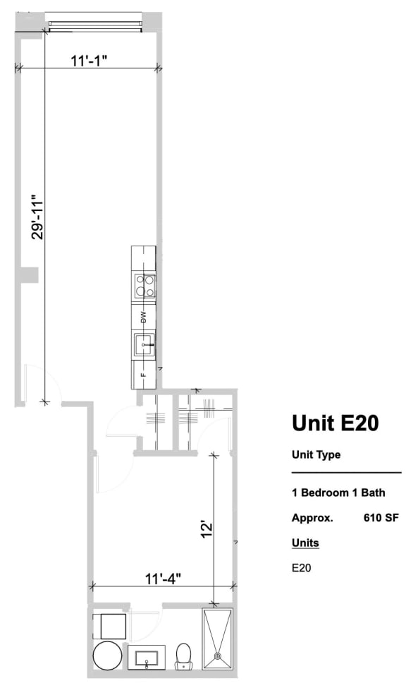 E20 - 1 Bed 1 Bath at Textile Apartments, Ohio