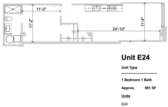 E24 - 1 Bed 1 Bath E24 - 1 Bed 1 Bath at Textile Apartments, Cincinnati, OH