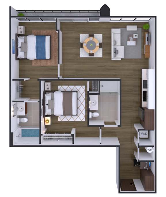 2 bedroom 2 bath L at Artline Apartments, Washington-DC, 20024