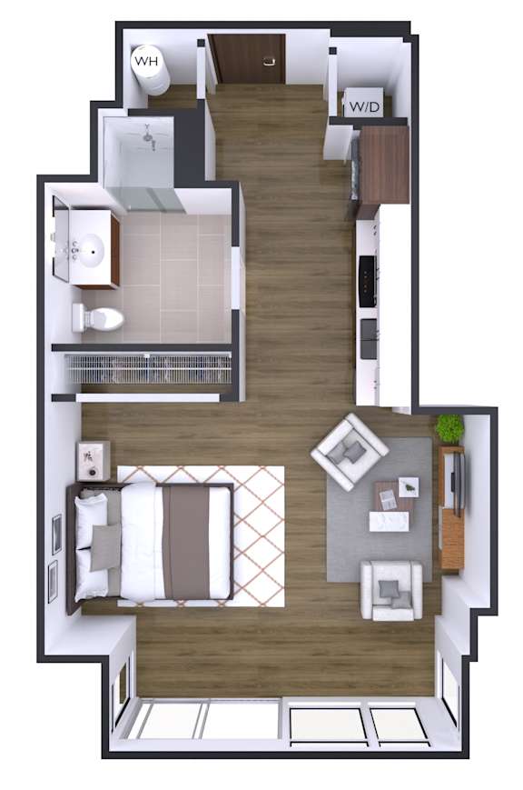 Studio 1 bath W at Artline Apartments, Washington, DC, 20024